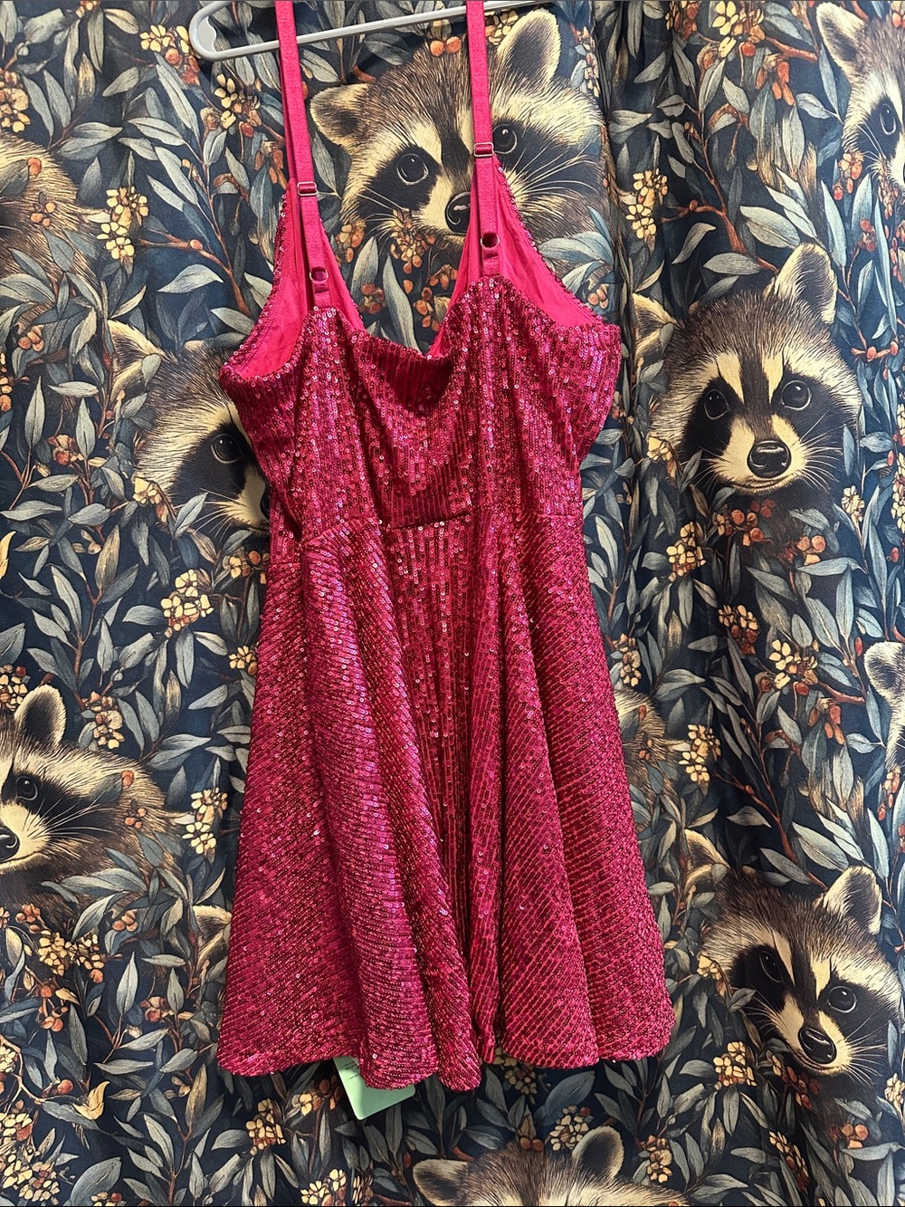 Blackmilk Sparkle Sparkle Skater Hot Pink Sequin Dress NWT L Large - Picture 3 of 3